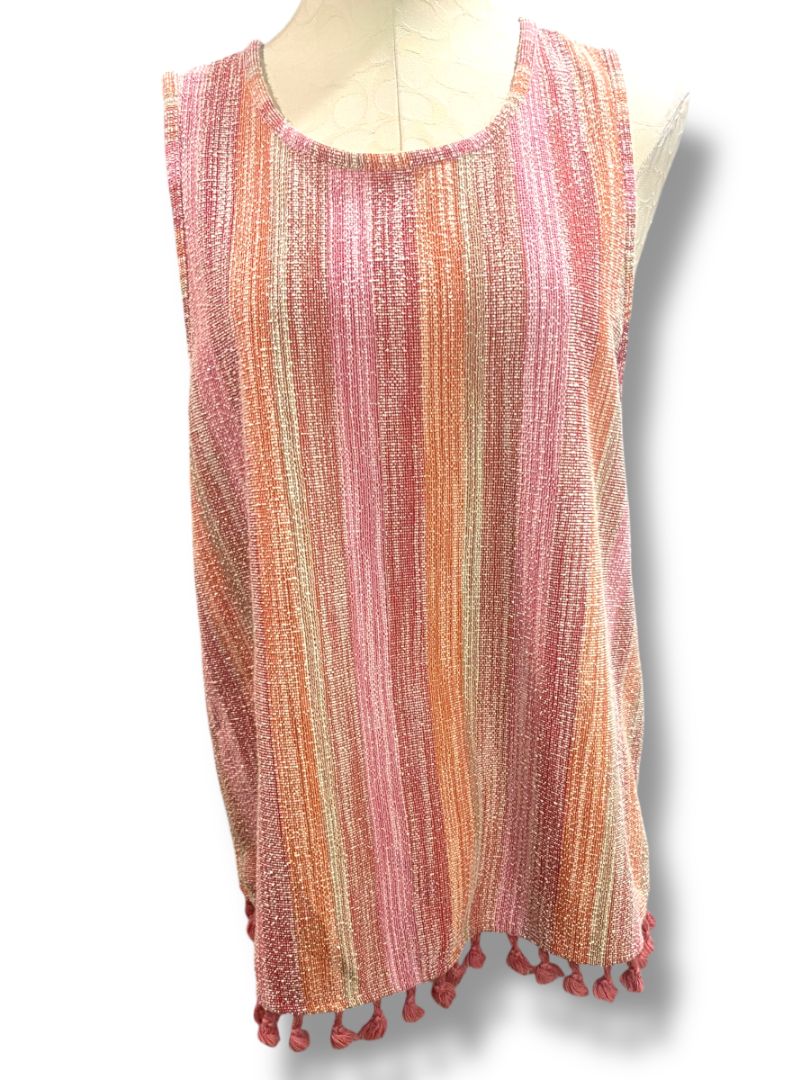 Size XL W5 Womens Sleeveless Anthropolgie Pullover Shirt Tassel