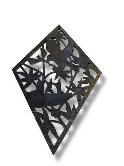 1970s Burwood Homco Wall Plaque Baby Birds Nest Diamond 16.75"h x 10.25"