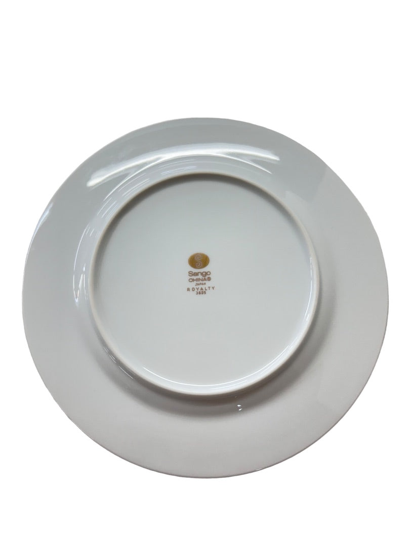 Sango Royalty Pattern White Gold Trim Bread Plate 7 3/4" 1970s