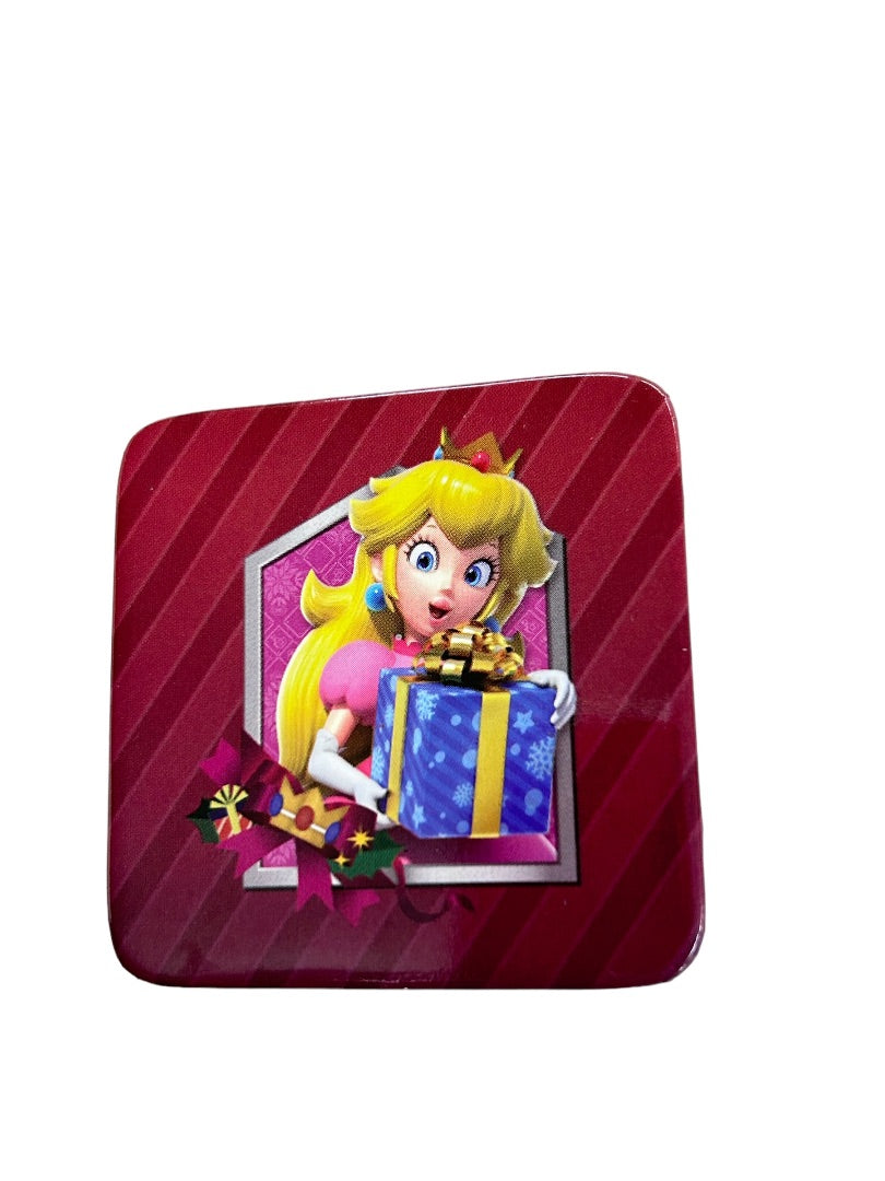 Princess Peach Square 2" Pinback  Mario Bros Gift Present