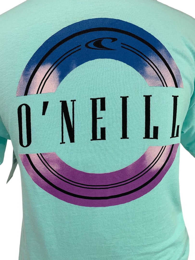 Small O'Neill Aqua Tshirt Standard Fit Brackets New Mens