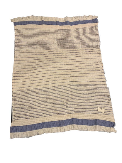 Anthropologie Table Cover Runner 21 x 28" New 100% Cotton Boho Fringed