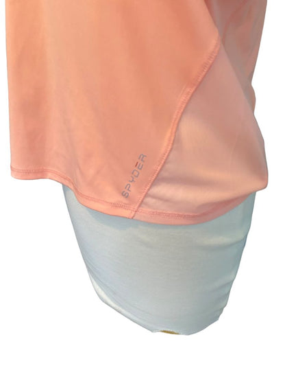 Size M Spyder Women's Peach Workout Shirt Top Short Sleeve