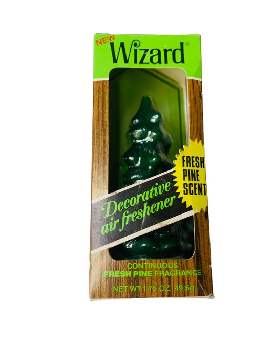 Vintage 1980s Wizard Decorative Holiday Pine Fragrance Air Freshener Sealed WDPT-3