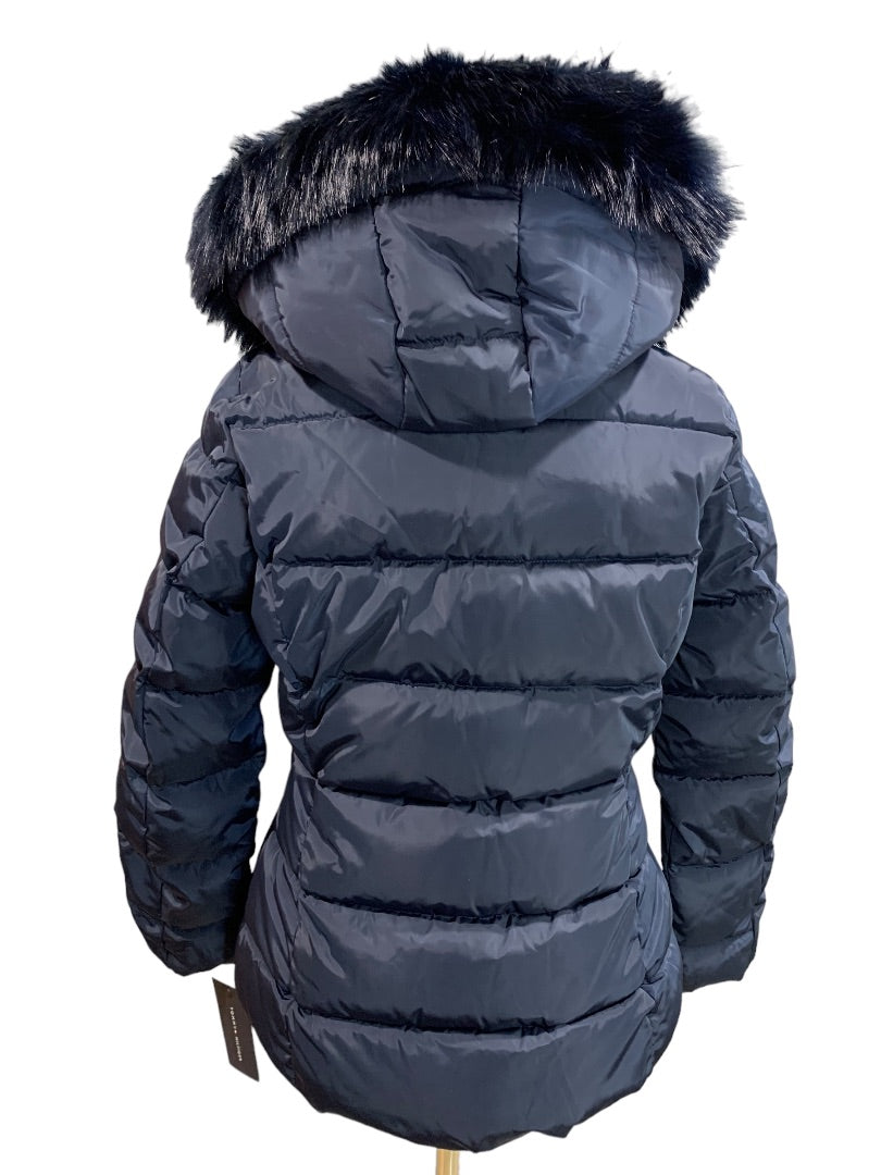 Small Tommy Hilfiger Navy Detatchable Hood Winter Coat 5 Degree Warmth