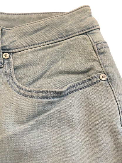 Size 2 Belle Kim Gravel Womens Light Wash Crop Stretch Denim Jeans