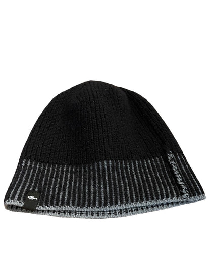 One Size Screamer Unisex Knit Hat Beanie Black Gray Acrylic