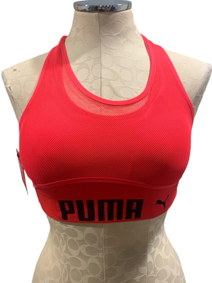 Large Puma Womens New Drycell Sports Bra Activewear Low Support Seamless