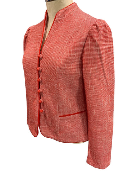 Small Marty Gutmacher Womens Red Blazer Jacket 1960s Vintage