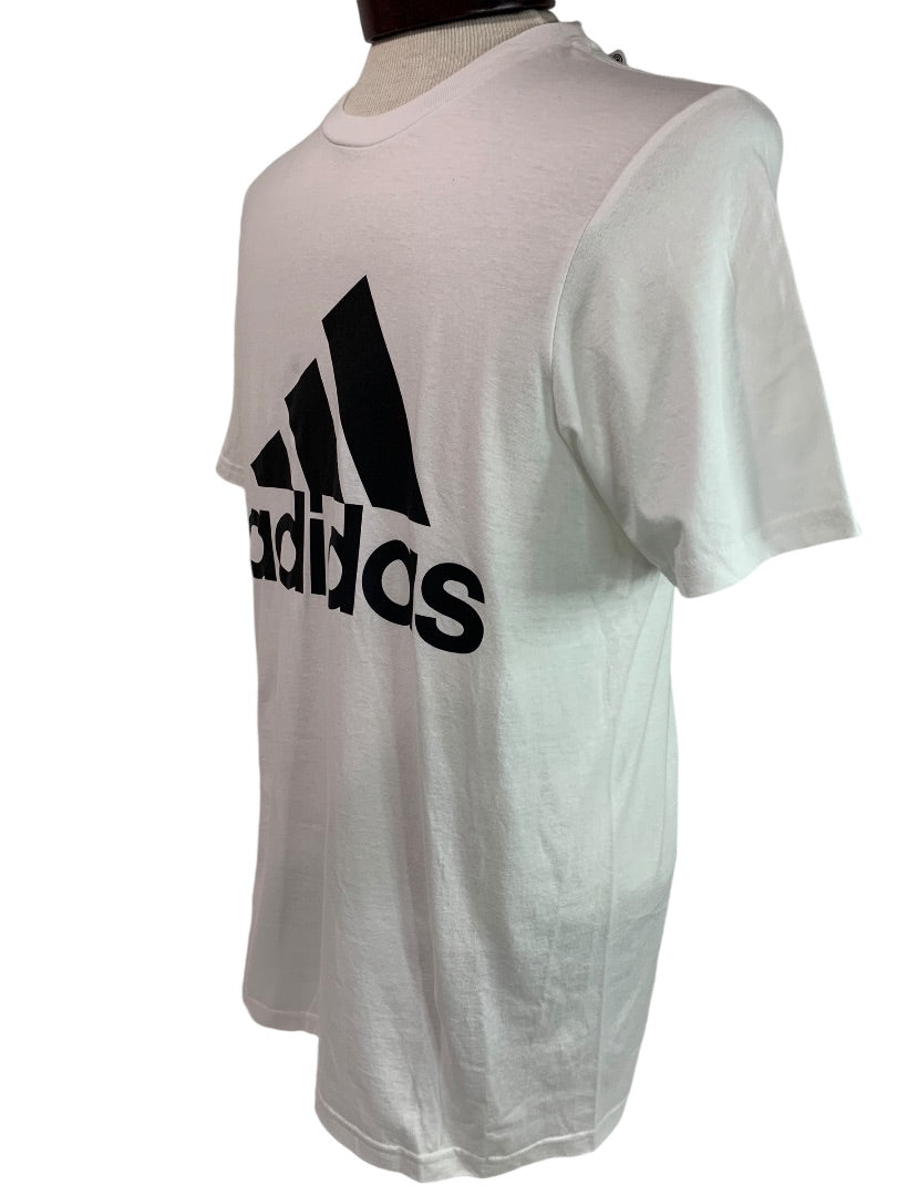 Medium Adidas Mens New White Logo Tshirt Basic Short Sleeve ED9606