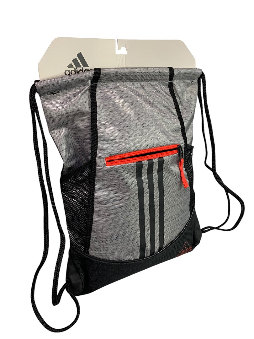 Adidas New Alliance 2 Sackpack Drawstring Backpack Gray Red