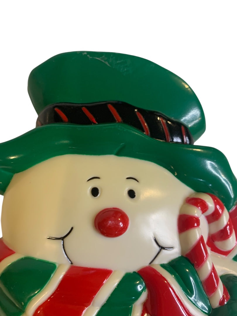 JSNY Snowman Plastic Christmas Yard Lawn Stakes Decor 1990s