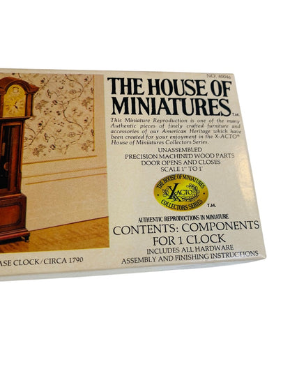 The House of Miniatures 40046 Vintage Willard Tall Case Clock X-Acto 1:12 New