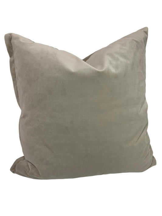 Throw Pillow Waterfowl Fill Accent 19 x 19 Inches Tan Velvet