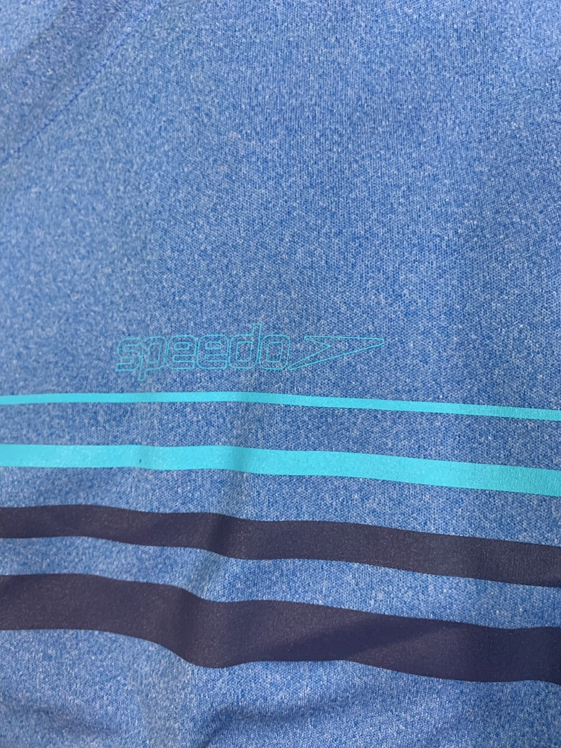 XXL Speedo Mens New Swim Shirt Short Sleeve Palace Blue UPF 50+