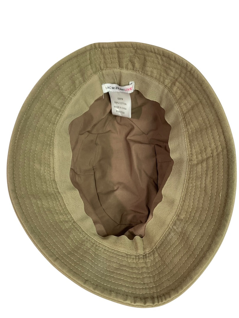 One Size Isaac Mizrahi Live Womens Khaki Cotton Bucket Hat