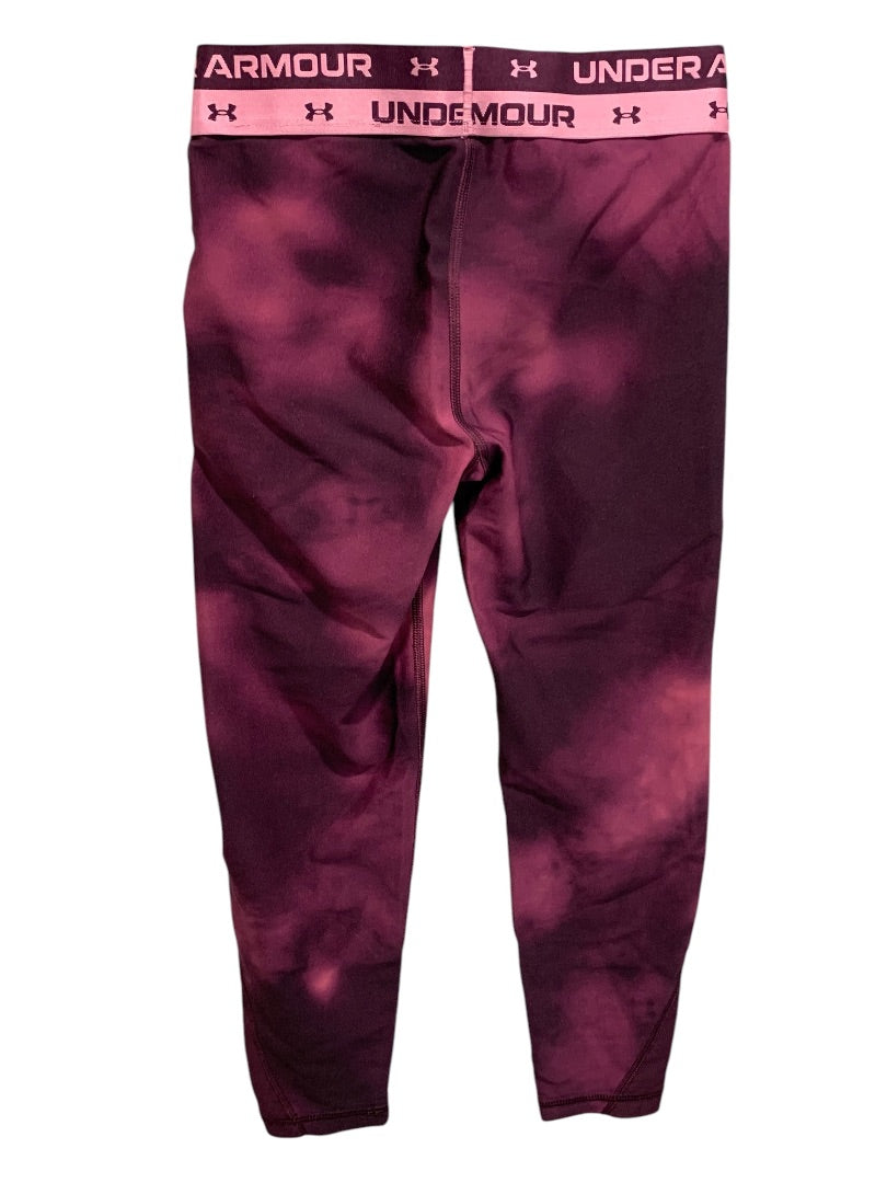 Medium Under Armour Girls Youth Purple Fade Leggings Activewear