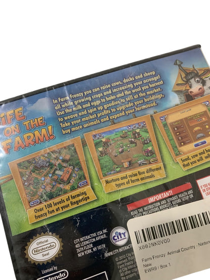 Farm Frenzy: Animal Country Nintendo DS Sealed Game Rated Everyone