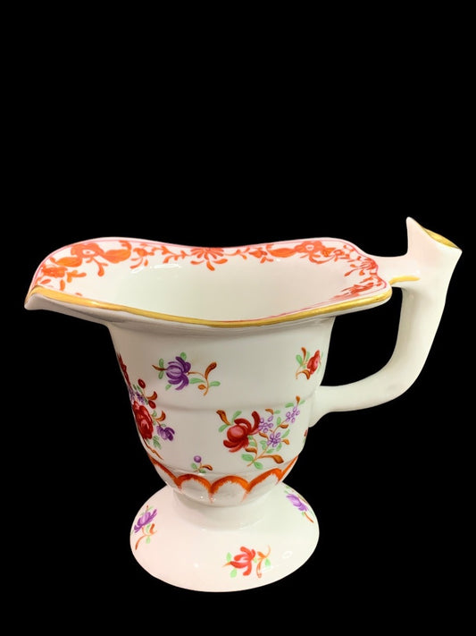 1980s Frankin Mint Fine Porcelain Creamer Collection Floral Rectangular 4 Inch