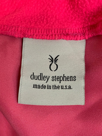 Large Dudley Stephens Womens Greenpoint Turtleneck in Vello Fleece Hot Pink Pockets