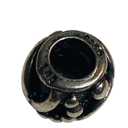 Sterling Silver Trollbeads Solid Beaded Curved Lines Charm Bead 9mm