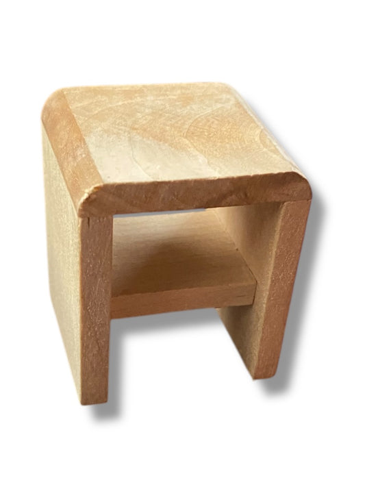 Unfinished Wooden Dollhouse Miniature Nightstand 1:12 Scale Bedroom