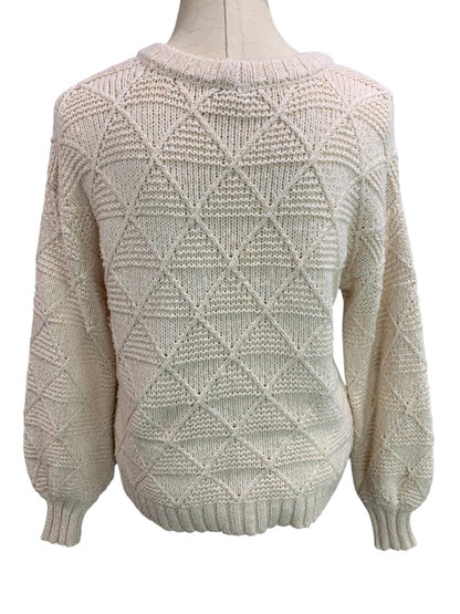 XS American Eagle Womens Ivory Diamond Woven Sweater