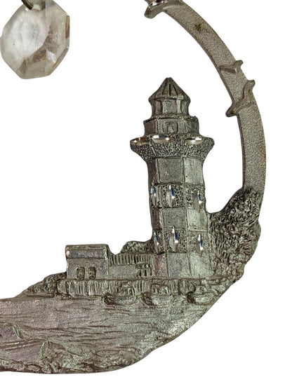 Spoontiques Pewter Ornament Suncatcher Prism Lighthouse Sailboat 3"