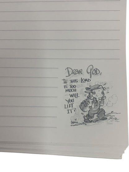 Set of 2 Vintage Lined Notepads "Dear God . . ."  5.5" x 8"