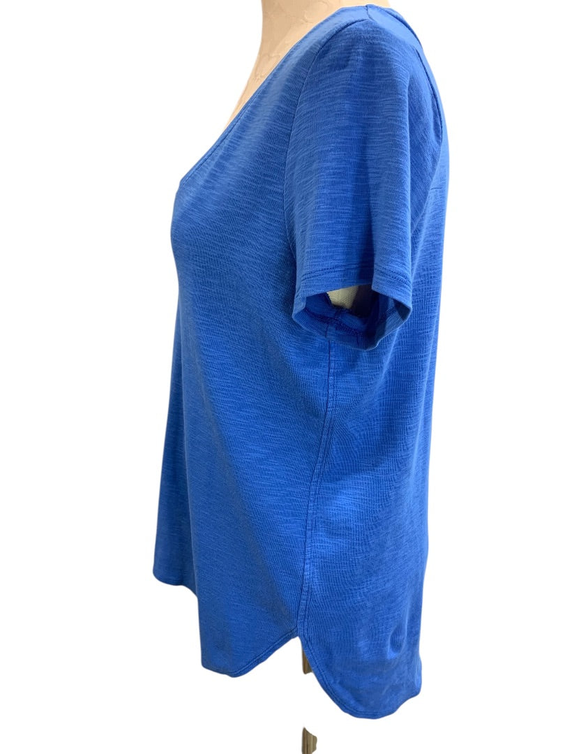 Medium Tommy Bahama Royal Blue Womens Tunic Tshirt Hi Lo Hem