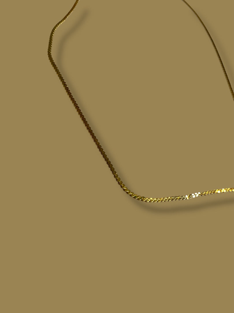 Goldtone Chain Necklace 18 Inch Spring Clasp Shiny