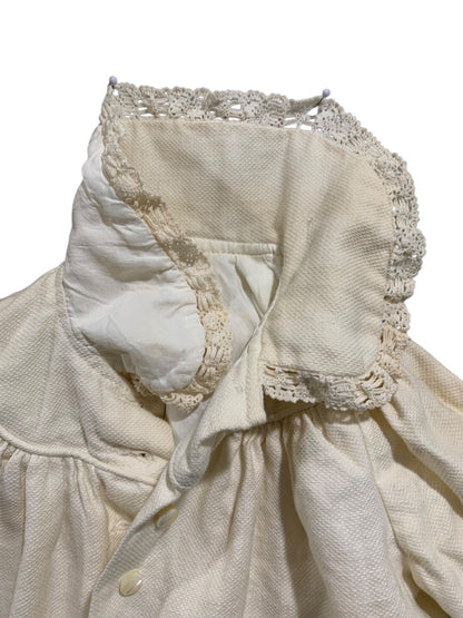 Infant Dress and Bonnet Vintage Breman and Tanner Ivory Lace Trim