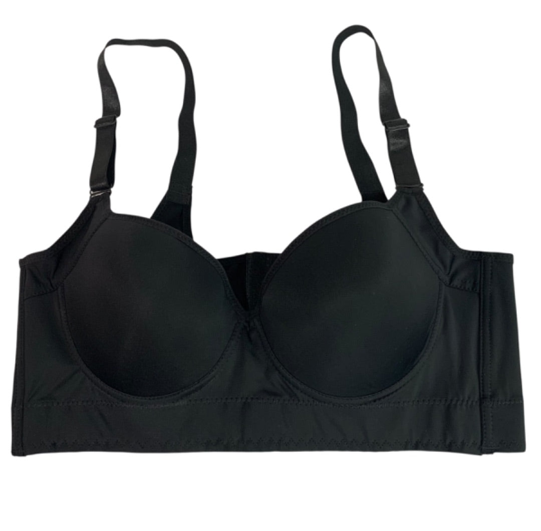 Size 40DD Underwire Black Bra Full Coverage Support Padded Back Smoother