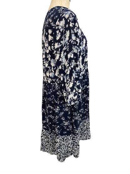 Medium J.Jill Mixed Floral Dress Pullover Boho Flowy Pockets