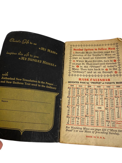 My Sunday Missal Explained Father Stedman 1940s Pocket Size Book Vintage