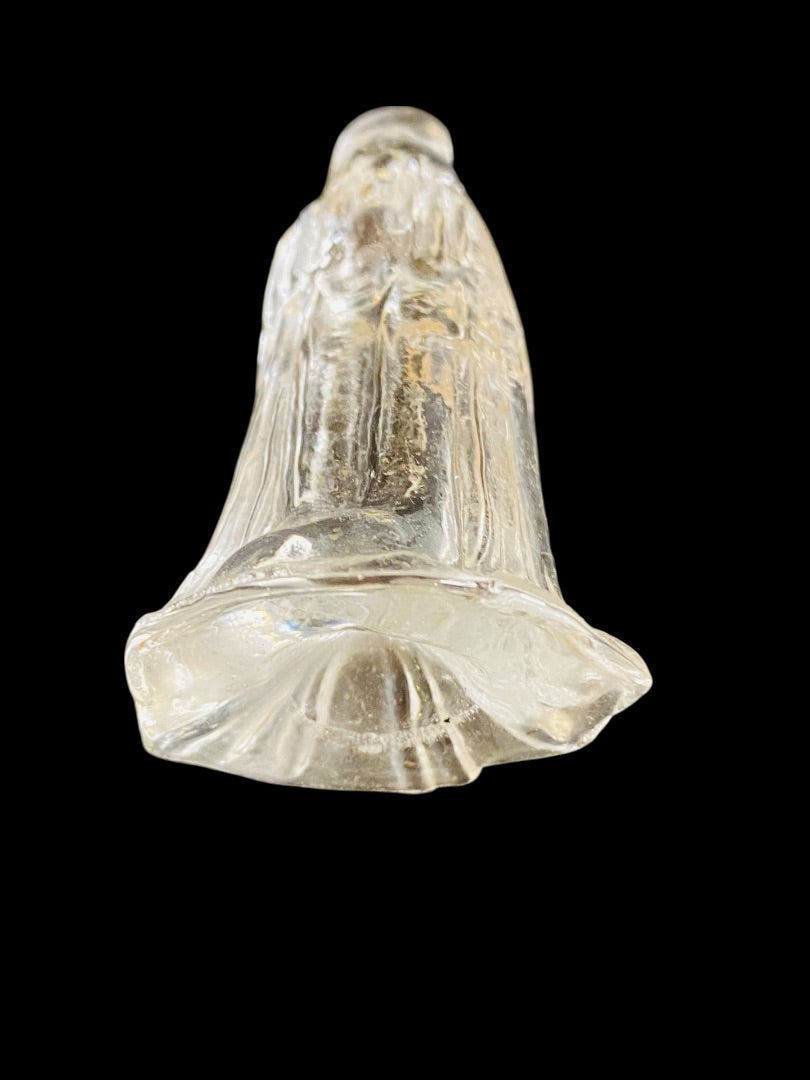 Vintage Glass Nativity Replacement Mary Clear 3"