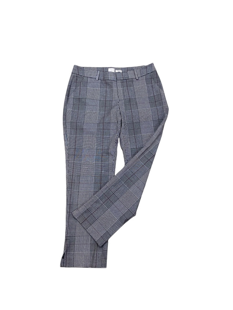 Size 10 a new day Womens Check Plaid Dress Pants 28" Inseam