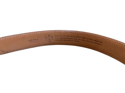 Size 36 Coach British Tan 7600 Brass Buckle Belt USA Made 1.25"