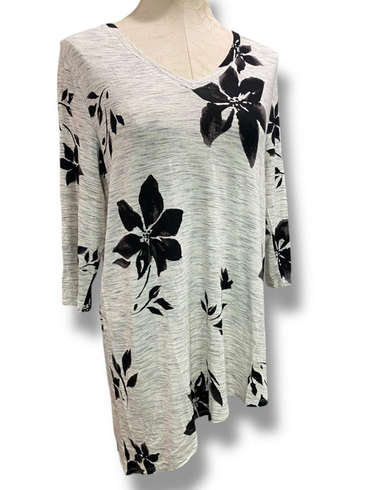 Medium Soma Womens New Tunic Tee Tshirt Super Soft Floral V-Neck