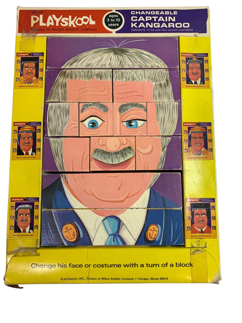 Playskool Vintage Changeable Puzzle Blocks Captain Kangaroo No 290