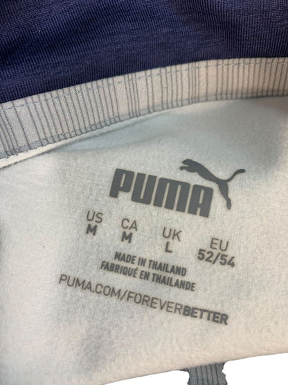 Medium Puma Golf Mens 1/4 Zip Pullover Cloudspun Jacket Navy Blue White