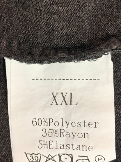 Size XXL Womens Long Sleeve Charcoal Gray V-Neck Tshirt