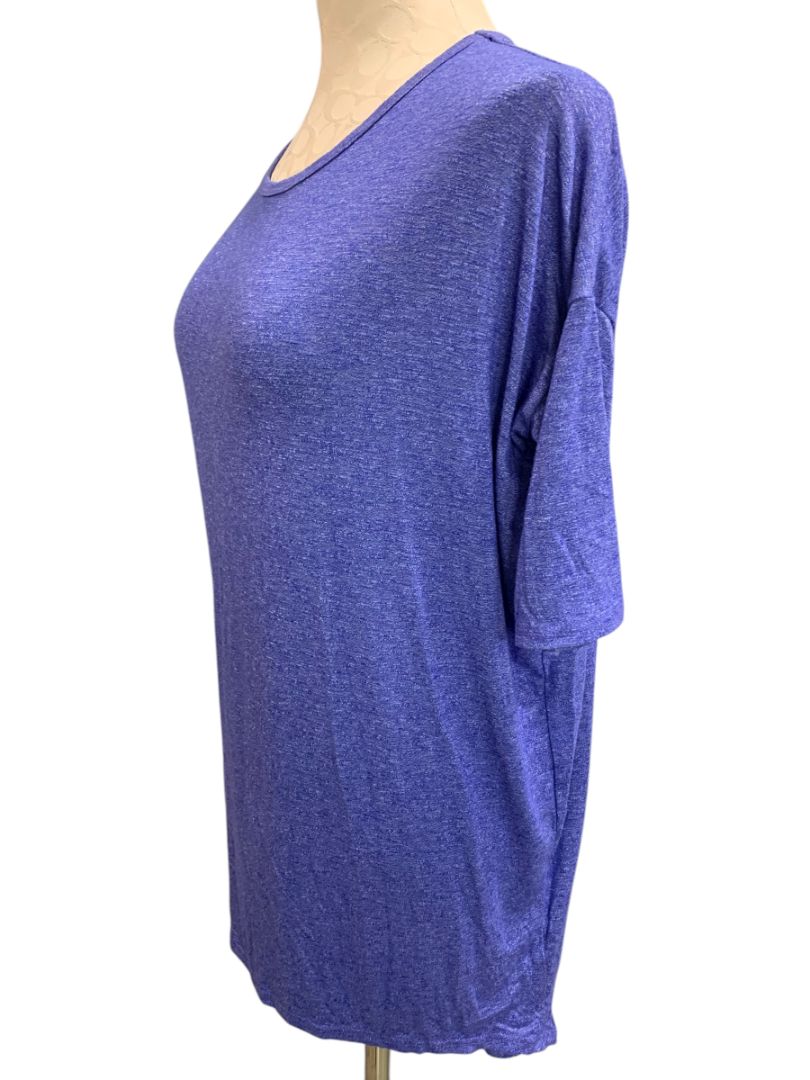 Size XXS LulaRoe Womens Purple Heathered Tunic Tshirt Hi Lo Hem