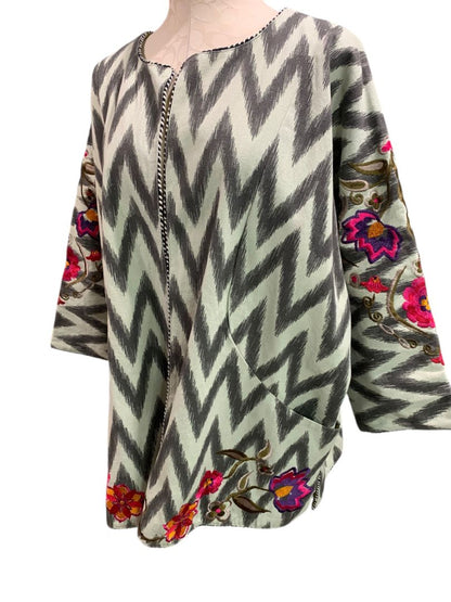 Size 2X Rara Avis by Iris Apfel Embroidered Jacket Womens Pockets