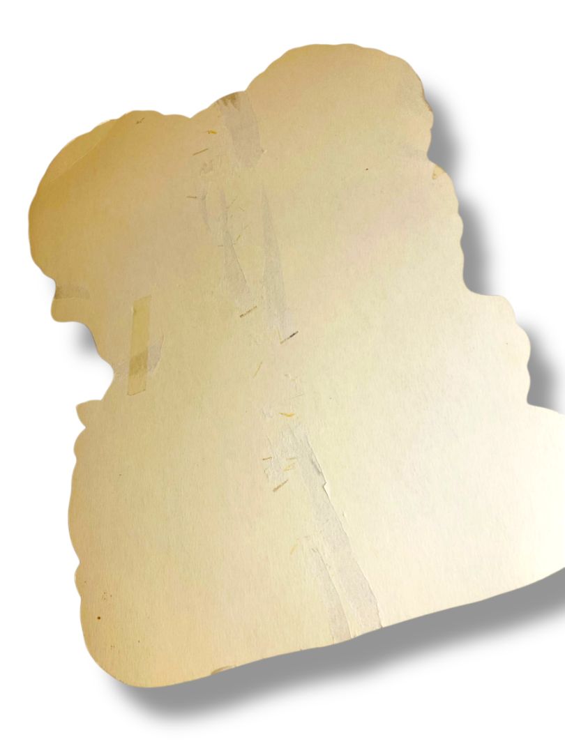 Vintage Spring Lamb Diecut Daffodils 17" Cute Retro Easter