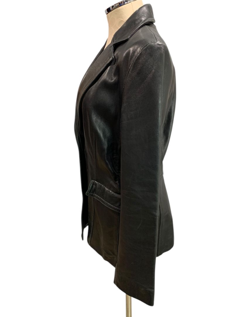 Size Medium Nine West Womens Black Leather Jacket Soft