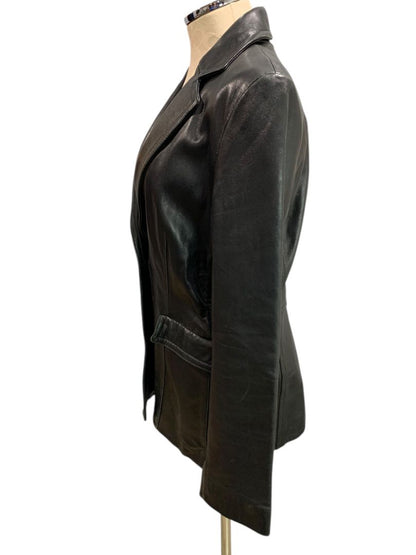 Size Medium Nine West Womens Black Leather Jacket Soft