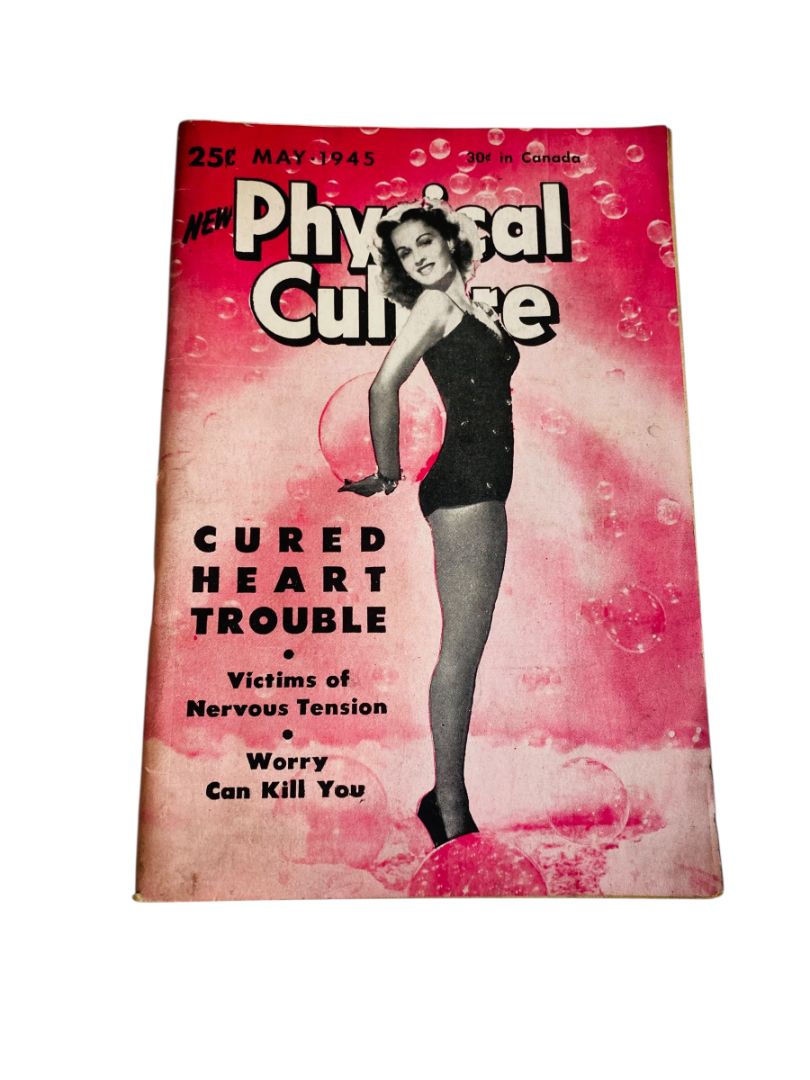 Vintage Physical Culture Magazine May 1945 Elizabeth Bailey Nervous Tension