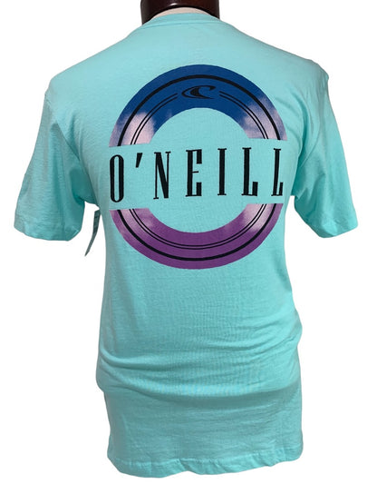 Small O'Neill Aqua Tshirt Standard Fit Brackets New Mens