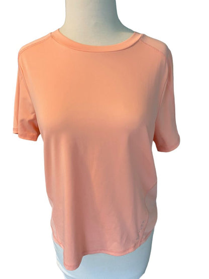 Size M Spyder Women's Peach Workout Shirt Top Short Sleeve